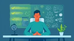 Person using neuroscience hacks for improving focus